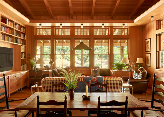 Rural Reimagined House / Fergus Garber Architects - Interior Photography, Wood, Shelving, Chair, Table, Lighting