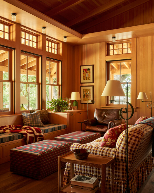 Rural Reimagined House / Fergus Garber Architects - Interior Photography, Living Room, Wood, Sofa, Lighting, Table, Chair