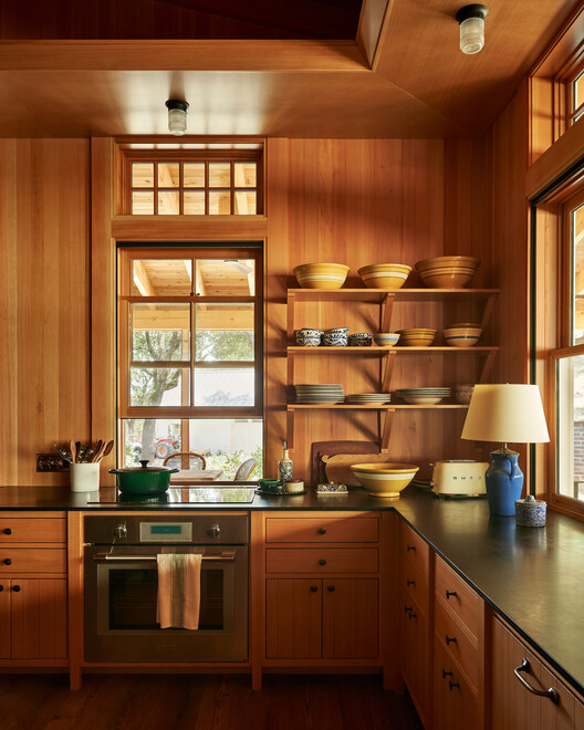 Rural Reimagined House / Fergus Garber Architects - Interior Photography, Kitchen, Wood, Shelving, Countertop