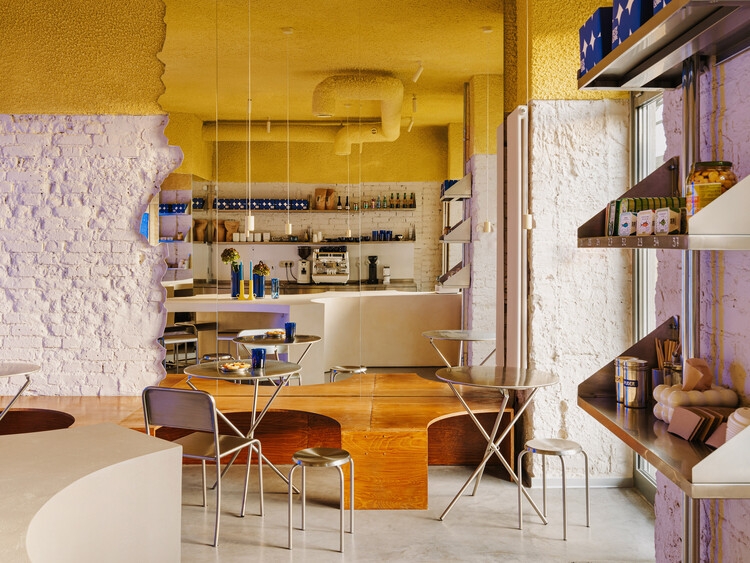 Pastelowe Pâtisserie / Znamy się - Interior Photography, Kitchen, Wood, Lighting, Chair, Table, Shelving