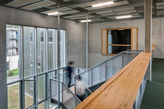 ISALAB Engineering School / Patrick Arotcharen Architecte - Interior Photography, Wood, Glass