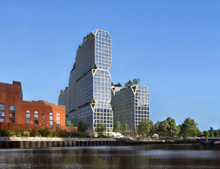 BIG and Dencityworks Design New Mixed-Use Waterfront Tower in Brooklyn, New York - Image 2 of 7