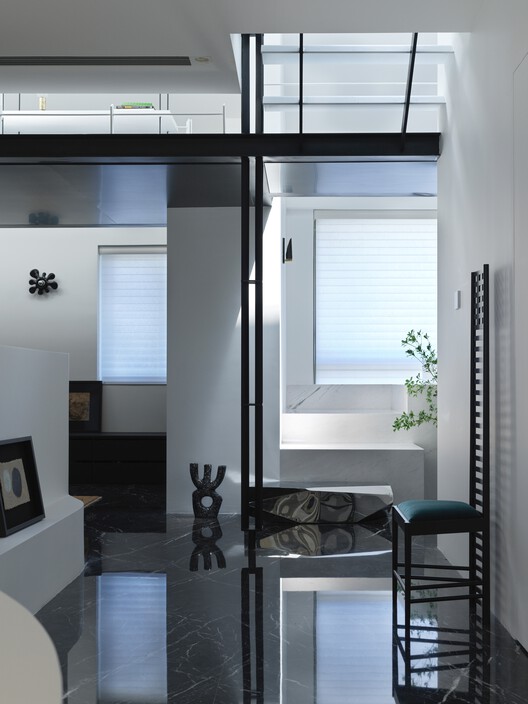 琴宅｜刘女士家 / 金秋野建筑工作室 - 室内图, 灯, 玻璃