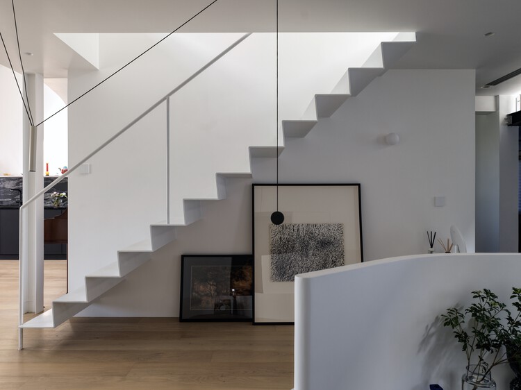 琴宅｜刘女士家 / 金秋野建筑工作室 - 室内图, 楼梯, 木头, 扶手