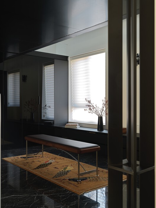 琴宅｜刘女士家 / 金秋野建筑工作室 - 室内图, 木头, 灯, 玻璃