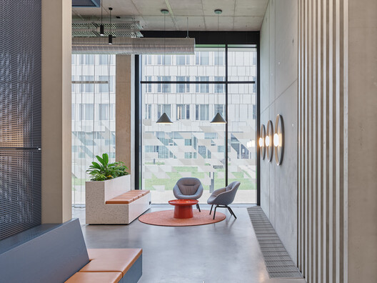 SAP Labs Munich Campus  / SCOPE Architekten - Interior Photography, Chair, Table, Glass