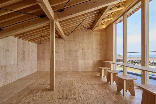 Kugami Terrace Sunset Cafe and Small Gallery / REPLUS Co.,Ltd - Interior Photography, Wood, Beam