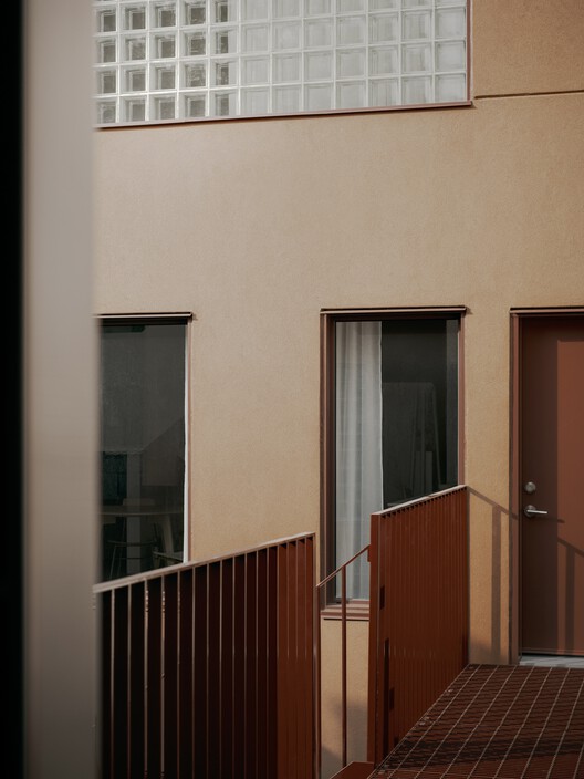 Edifício Residencial BINÔME / APPAREIL architecture - Fotografia de Interiores, Madeira, Corrimão, Balcão