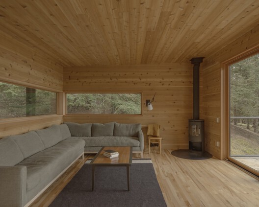 Cabana Trestle / Miller Hull Partnership - Fotografia de Interiores, Sala de Estar, Madeira, Viga