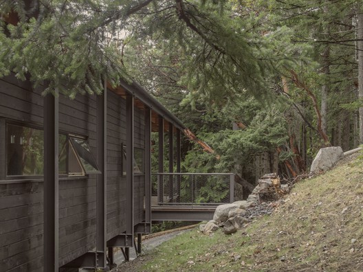 Cabana Trestle / Miller Hull Partnership - Fotografia de Exterior, Madeira, Floresta