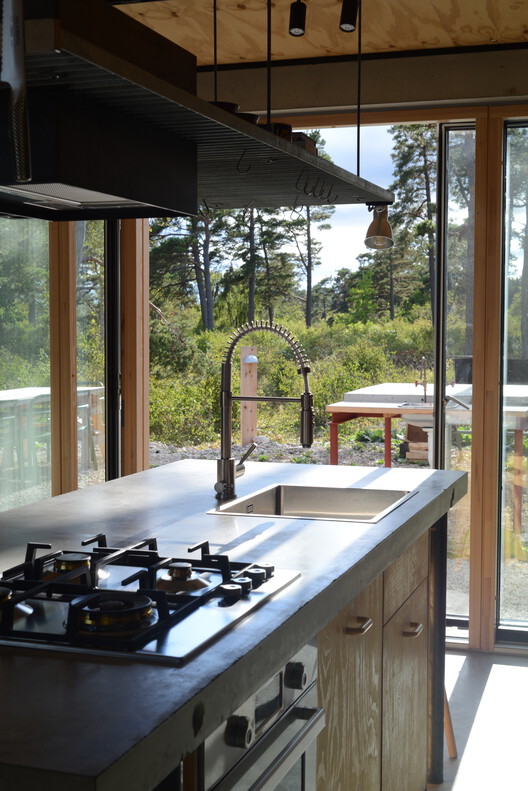 Savannah House and Savannen Pavilion / Ateljé Ö - Interior Photography, Kitchen, Countertop, Wood, Lighting, Sink, Glass