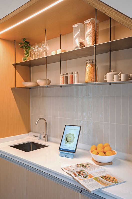 Sienna Net-Zero Home / billionBricks - Interior Photography, Kitchen, Wood, Lighting, Countertop, Glass