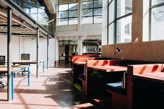 Wintercircus Technological and Cultural Hub / OYO - Interior Photography, Lighting, Glass, Chair