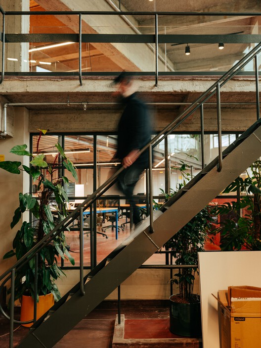 Wintercircus Technological and Cultural Hub / OYO - Interior Photography, Stairs, Wood, Handrail