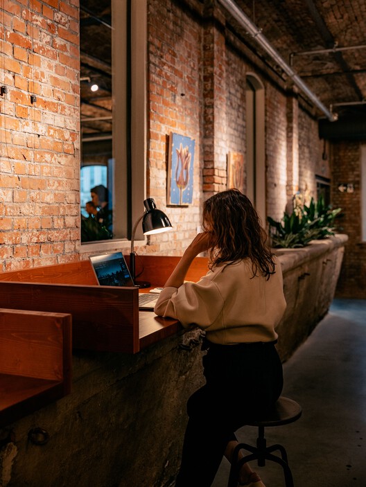 Wintercircus Technological and Cultural Hub / OYO - Interior Photography, Brick, Lighting, Chair