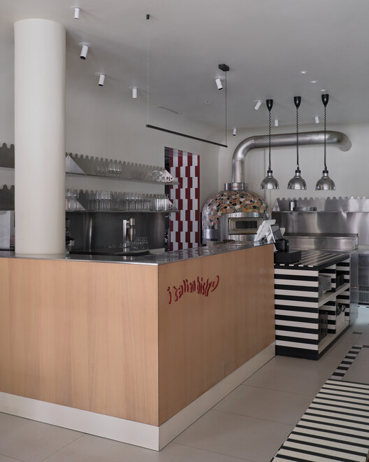 Pasta La Vista Bistro / NAAW - Interior Photography, Kitchen, Lighting, Chair