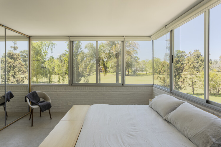 Cabin 192 / Daniel Canda, arquitecto - Fotografía interior, Dormitorio, Vidrio, Camas