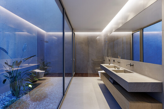 The Slot House / Katerina Valsamaki Architects - Interior Photography, Bathroom, Wood, Lighting, Bathtub