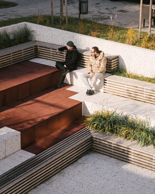 Widna Haven Community Center and Library / PB STUDIO + studiomania + IPA Ipreferanalog - Exterior Photography, Stairs
