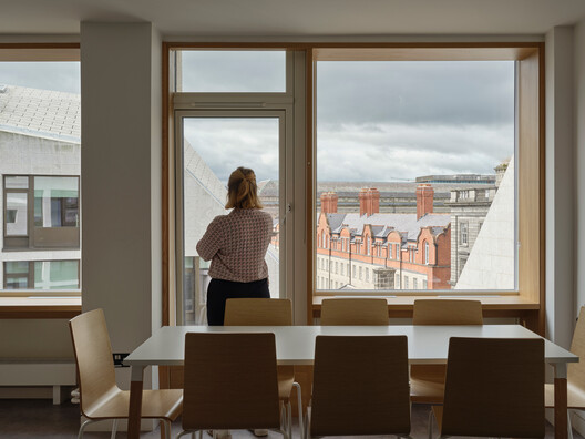 Printing House Square / Mccullough Mulvin Architects - Interior Photography, Dining room, Wood, Glass, Chair