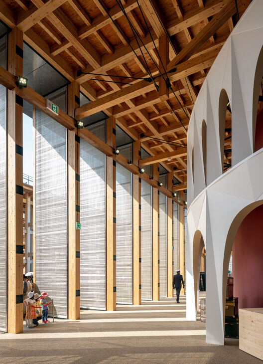 The Italian Pavilion Expo 2025 Osaka / Mario Cucinella Architects + Yoshiki Matsuda Architects - Interior Photography, Wood, Glass, Beam
