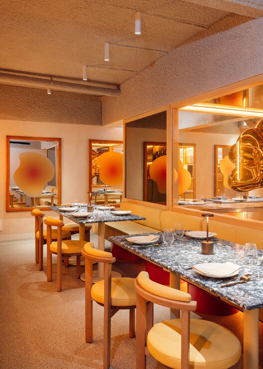 Restaurante Scusa / Spacegram - Fotografia de Interiores, Sala de Jantar, Madeira, Iluminação
