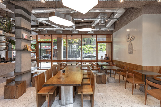 Hobby Malabia Café / Cupla Arquitectura - Lucia Vallve & Tomas Mielnikowicz - Fotografía interior, Comedor, Madera, Sillas, Vidrio