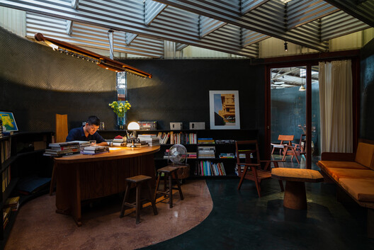 Office of tho.A / Atelier tho.A - Interior Photography, Dining room, Wood, Lighting, Table, Chair