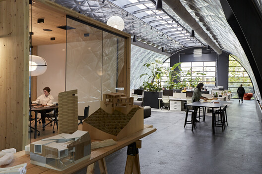 Skylab Headquarters + SkylabSHOP / Skylab Architecture - Interior Photography, Dining room, Table, Lighting, Chair