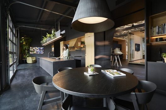 Skylab Headquarters + SkylabSHOP / Skylab Architecture - Interior Photography, Wood, Lighting, Table, Chair, Countertop
