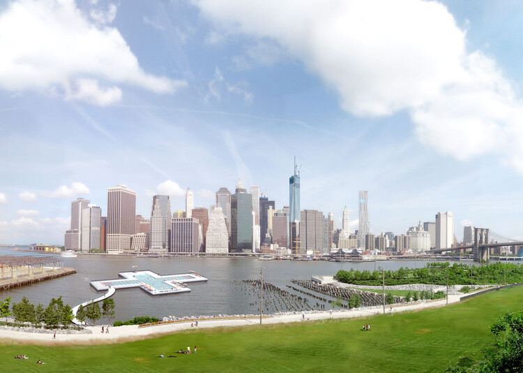 NYC’s First River-Based, Water-Filtering Pool Takes Shape at Pier 35 - Image 1 of 9