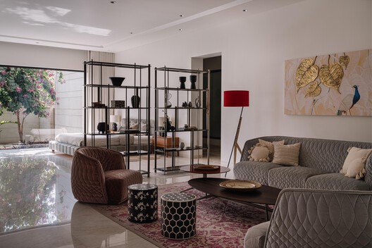 Anand Home / Hiren Patel Architect Design - Interior Photography, Living Room, Sofa, Lighting, Chair, Table
