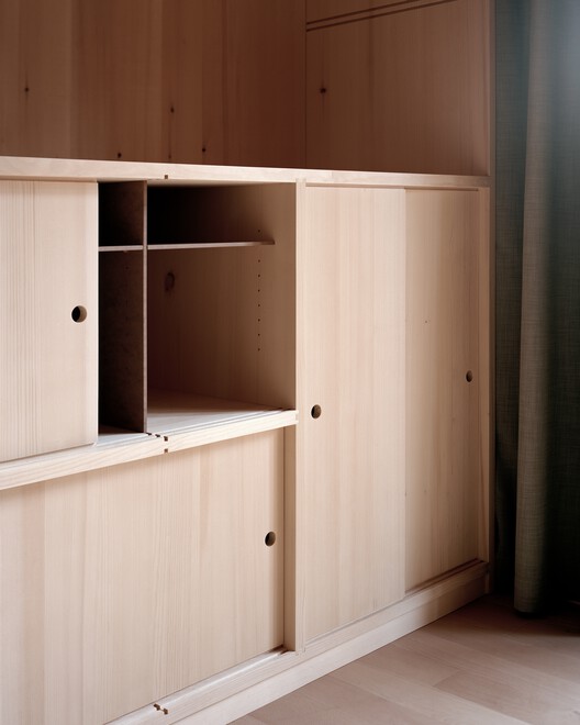 Küng Office Building / Seilerlinhart - Interior Photography, Closet, Wood, Shelving
