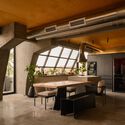The V Penthouse / Badie Architects - Interior Photography, Dining room, Wood, Lighting, Chair