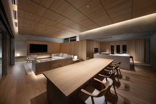 House on the Rias Coast / no.10 NOMURA Co., Ltd. - Interior Photography, Dining room, Wood, Table, Lighting, Chair