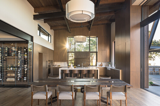 Sonoma Ridge House / Holder Parlette - Interior Photography, Wood, Table, Lighting, Chair, Kitchen, Glass
