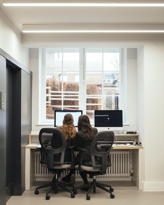 Temple Building Refurbishment Brighton Girls School / Walters & Cohen Architects - Interior Photography, Dining room, Table, Chair