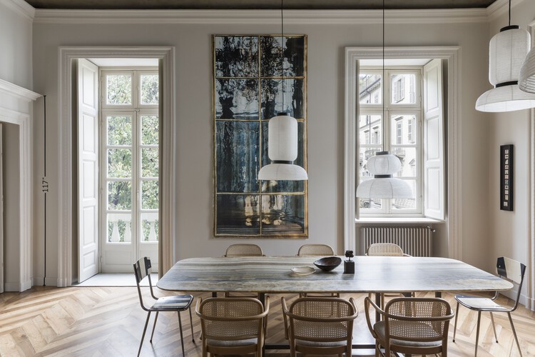 Apartment SL / BRH+ - Interior Photography, Dining room, Wood, Chair, Table, Lighting