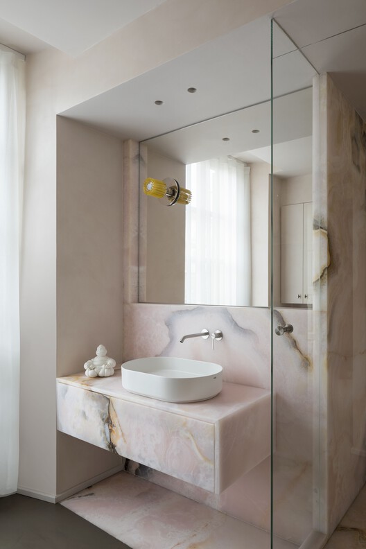 Apartment SL / BRH+ - Interior Photography, Bathroom, Sink, Countertop, Lighting
