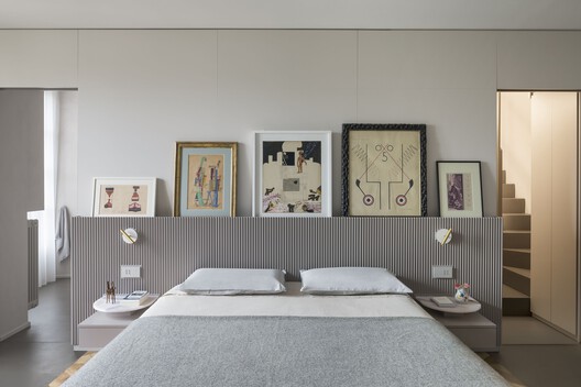 Apartment SL / BRH+ - Interior Photography, Bedroom, Wood, Bed, Lighting