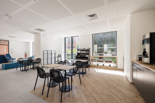 La Cité Internationale Université de Toulouse / Taillandier Architectes Associés - Interior Photography, Dining room, Wood, Table, Chair, Glass