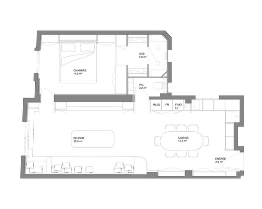 Place des États-Unis Residential Apartment / SELA.ARCH - Image 19 of 21