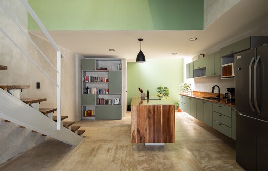 Casa Linde / Quince Cero Uno Arquitectura - Fotografía interior, Cocina, Madera, Encimera, Iluminación