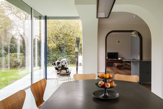 Sofie House / MADAM architectuur - Interior Photography, Kitchen, Wood, Lighting, Chair, Table, Glass