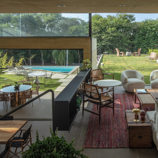 Casa CPG / Obra Arquitetos - Fotografia de Interiores, Madeira, Cadeira, Mesa, Pátio, Jardim