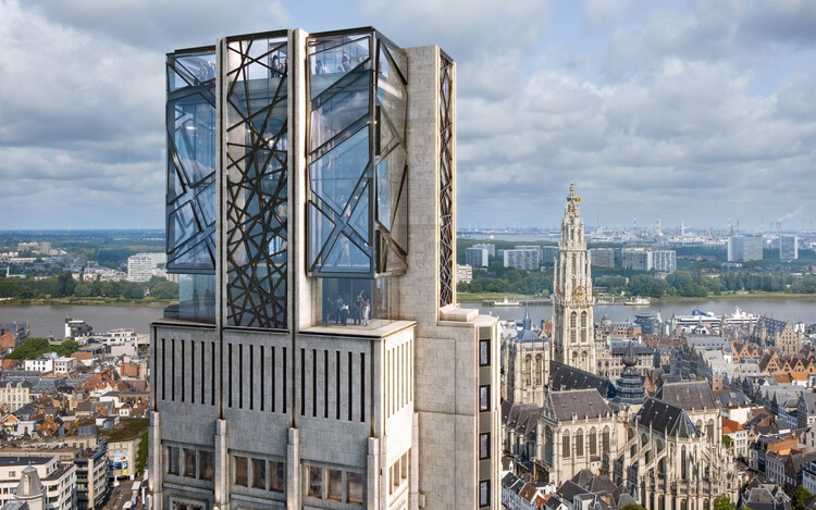 Studio Libeskind Unveils New Images of the Art Deco Tower Transformation in Antwerp, Belgium - Image 1 of 20