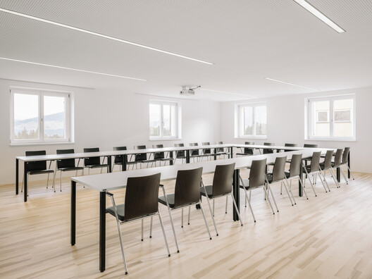 Community Center Langen bei Bregenz / MWArchitekten - Interior Photography, Dining room, Wood, Chair