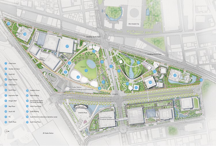 Grand Green Osaka / GGN + Nikken Sekkei + Mitsubishi Jisho Design + Obayashi Corporation + Takenaka Corporation + SANAA - Imagem 36 de 45