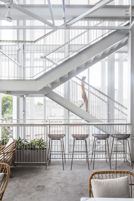 The Corner House / Department of ARCHITECTURE - Interior Photography, Glass, Balcony, Handrail, Steel