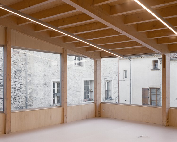 Biblioteca Tercer Lugar “La Source” / NAS architecture - Fotografía interior, Madera, Concreto, Fijación Vigas
